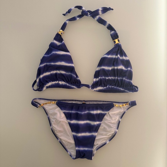 Vix Paula Hermanny Bia Bikini Set Blue Size D/L - Picture 1 of 2